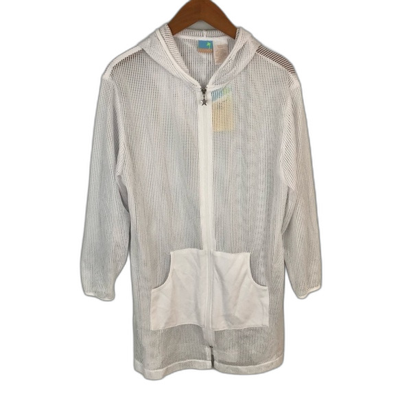 Le Cove White Beach See-Through Coverup NWT Size Small - Picture 1 of 13